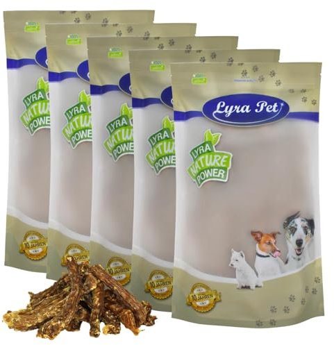Lyra Pet® 5 kg Entenhälse naturbelassen | Fettarmer Kausnack | Proteinhaltiges Leckerli für alle Hunde | Gut verträglich | Getrockneter Kauartikel | 100% Natur | Reich an Kalzium & Proteinen