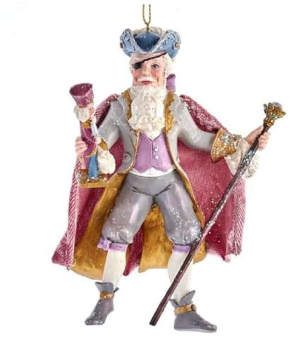 Kurt Adler Nutcracker Drosselmeyer Hanging Ornament, 5.25-inch Tall, Resin, Christmas