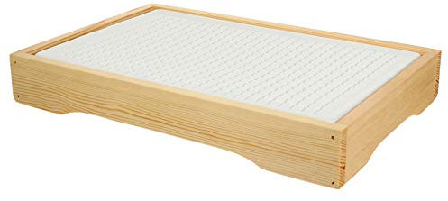 Yardwe Ceramic Dinner Plates Serving Seafood Platter Tray 12.77X8.25X1.77in Sushi Salmon Insulation Cold Chiller Wooden Ice Plate for Food Freeze Cooling Buffet for Party Picnic Woodsy Decor