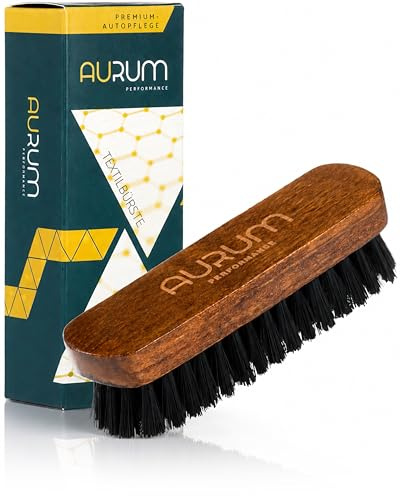Aurum-Performance® Textilbürste Auto gegen Schmutz, Flecken & Tierhaare | Universal Polster-Bürste für Textil, Alcantara, Teppich & Autositze - Kleiderbürste, Teppichbürste, Cabrio Reinigungsbürste