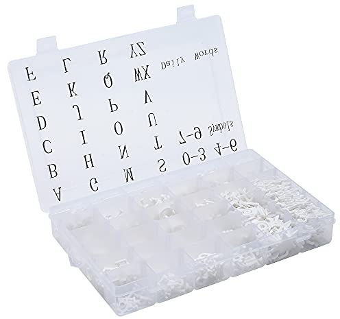 3/4 Inch Letters for Felt Letter Board, Pre-Cut 715 Pieces Including Characters, Numbers, Symbols, Daily Words with Sorting Tray for Changeable Plastic Message Boards