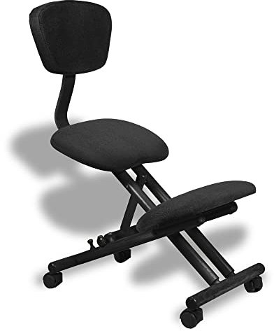 Ergonomischer Stuhl (Made in Italy) mit Knie- und Rückenstütze, auch für hohe Personen geeignet (bis zu 190 cm). Ideal für Sitzarbeiter. Einstellbare Neigung zwischen Sitzfläche und Knien