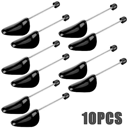 Frasheng Set de 5 Paia Tendiscarpe in Plastica con Molla a Spirale, Forma per Calzature, Forme Scarpe, Alberi di Scarpe, Lunghezza Regolabile, per Scarpe Casual, Scarpe di Pelle, Misura da Uomo