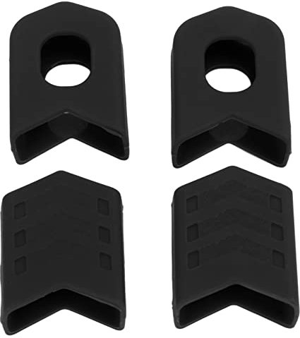 Bike Crank Arm Cover, 4 Durable Silicone for Bike Silicone Crank Cover Suitable for Chain Link(Black)