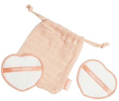 Re-Usable Cotton Rounds – 14 Heart-Shaped Eco-Friendly Makeup Pads with Storage Pouch, Gentle & Washable Skincare Cotton for Removing Makeup, Applying Toner, or Refreshing Skin