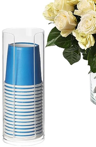 Dispenser per tazze, Dispenser per bicchieri di carta usa e getta in plastica, Dispenser per bicchieri di carta, Organizzatori di stoccaggio per bicchieri di carta, Portabicchieri in plastica, Porta