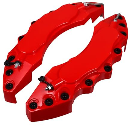 Gatuida Copri Pinza Freno Posteriore Rosso Set 2 Pezzi in ABS per Decorazione Ruote Auto Compatibile Universalmente Accessori Estetici per Pinza Freno