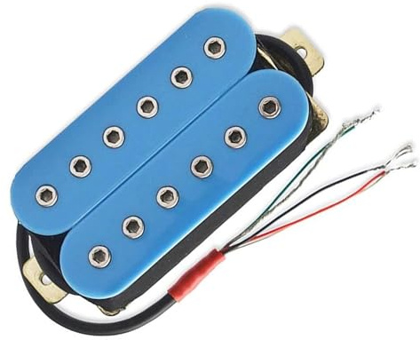 E-Gitarre Humbucker Neck Pickup Coil Split Blue Pickup für 6-saitige Gitarre Tonabnehmer Set