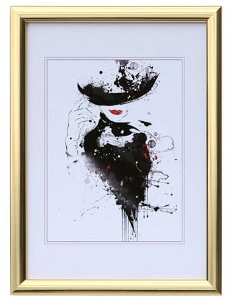 Kunststoffrahmen Klarglas Bilderrahmen Frame Foto Collage Portraitrahmen Glasscheibe PS-1: Farbe: Gold | Format: 40x50