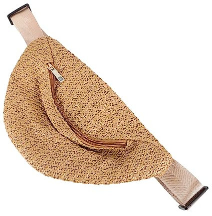 Yardenfun Strohgeflecht Kleiner Hüfttasche Crossbody Tasche Aus Kunststroh Leichte Sommer Brusttasche Für Alltag Reisen Und Strand