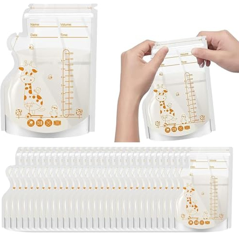 Bolsas Leche Materna, Bolsa Lactancia Materna, 100 Piezas Bolsa de Almacenamiento de Leche Materna, Recipientes Leche Materno