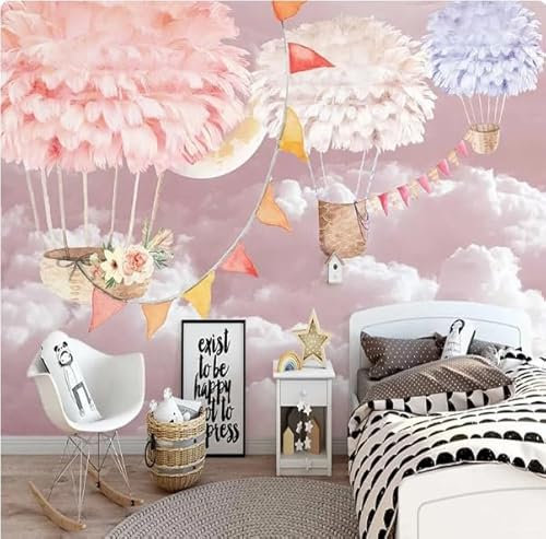 vsdhlsidgl Tapete Romantischer rosa Sternenhimmel Wandbild Hintergrund 3D Aufkleber,3D,250x175cm