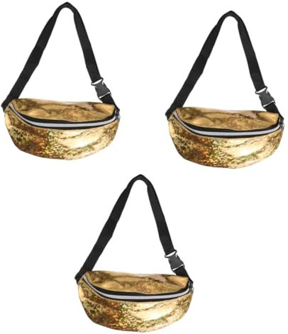 COLLBATH Hitpack Damen 3 STK Mode-Wasit-Tasche Süße Reisetasche Brusttasche Für Damen Crossbody Hüfttasche Für Hüfttasche Für Frau Reisetaschen Für e Für Black