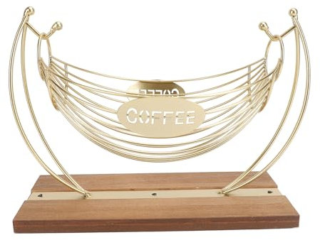 Portaoggetti per Cialde di caffè, Portabicchieri K di Grande capacità con Base Ponderata, Moderno Organizer per Cialde in Metallo con Rivestimento Laccato Al Forno per Piano