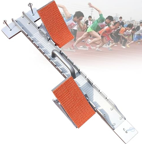 Pveanns Blocco di partenza per Sprinter, Starter di ausilio alle competizioni di Atletica ad Angolo Regolabile, Blocco di partenza Multifunzione in Lega di Alluminio per Piste di plastica, sentieri