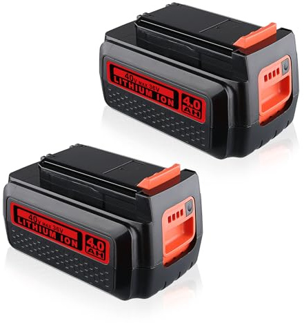 PERSEVER 2er-Pack 36 V 4000 mAh LBXR36 Lithium-Akku-Ersatz für Black & Decker 36 V/40 V Max Akku LBXR36 LBX2040 LBX1540 LBX2540 LBXR2036, kompatibel mit Black & Decker 36 V/40 V Max Elektrowerkzeugen