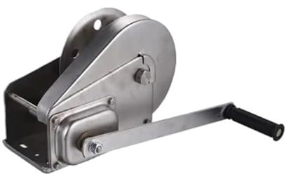 NGIRJKKLL Hand winch, 2600LBS Self Locking Brake Hand Winch, Stainless Steel 304 Marine Winch For Sea Boat Winch,for Boat Trailer Caravan Marine