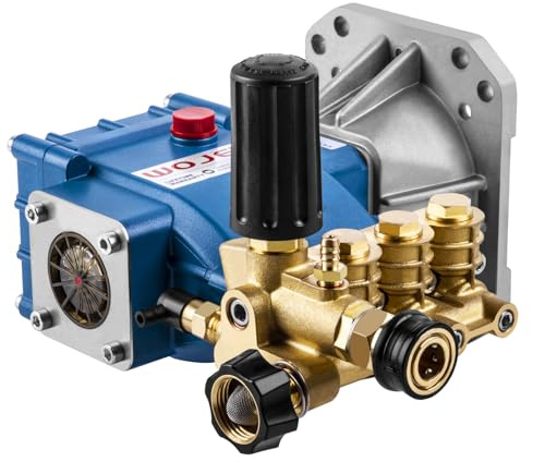 WOJET High-Flow Triplex Plunger Pressure Washer Pump 4400PSI 4.0GPM 1Shaft