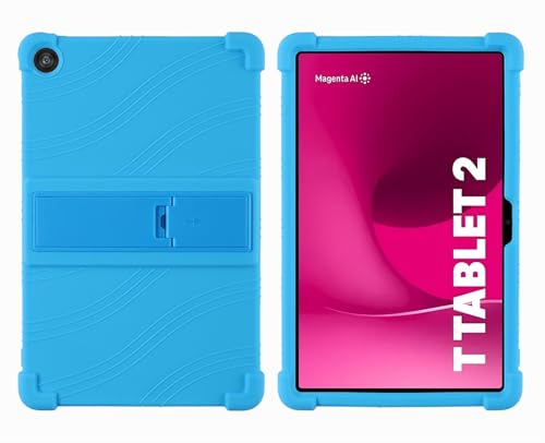 GIOPUEY Hülle Kompatibel mit Telekom T Tablet 2 10.1 Inch 2025 - mit Ständer - Weiche TPU Silikon Schutzhülle - Airbag Sturzschutz Case - SkyBlue