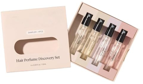Lot de 4 parfums capillaires en spray pour femme pour neutraliser les odeurs avec un frais, cheveux pour femmes avec effet longue durée – Pour une beauté propre et désodorisante, les types