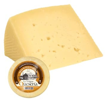 La Antigua Quesería - Queso de Oveja Semicurado Premiado (Oro Cincho) - Cuña de 375 g (Aprox) - 100% Leche de Oveja Pasteurizada - Curación Mínima 2 Meses.