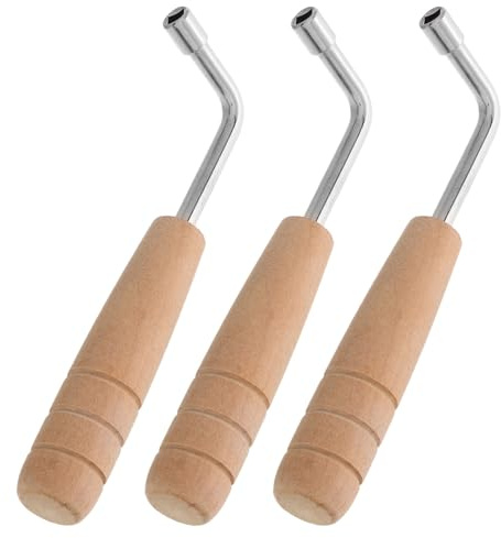 TOYANDONA 3 Stück L-förmiges Stimmschlüssel für Harfen und Leiern Vierkant Stimmhammer aus Langlebigem Material Kompakt Professionell für Präzises Stimmen von Saiteninstrumenten