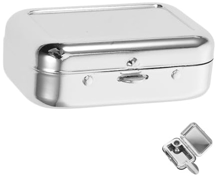 VILLFUL Mini Portable Stainless Steel Ashtray Stylish Design Easy to Clean Windproof for Travel and Vehicle