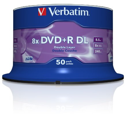 Verbatim DVD+R Double Layer Matt Silver 50 Mandrino - Confezione da 50 pezzi