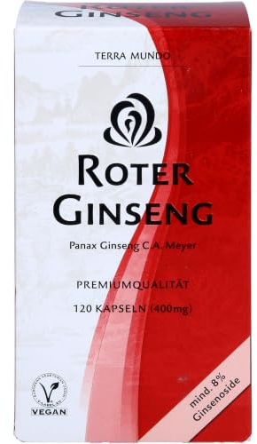 Roter Ginseng 400 mg 8% von Terra Mundo Kapseln