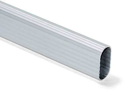 Mobila RS01700 Tubo per armadi Ovale, Alluminio millerighe, 90 cm, Nessuno