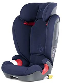 AVOVA Star-Fix seggiolino auto altezza 100-150 cm ISOFIX, standard di sicurezza R-129, rialzo Gruppo 2/3 4-12 anni - Made in Germany, Blu Atlantico