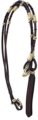 CHALLENGER Pferd Western Tack Leder Rohleder Romel Romal Zügel 66RT43BK