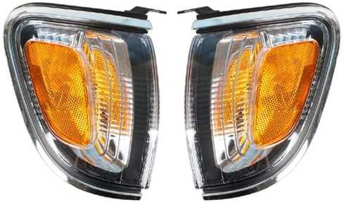 labwork Replacement for Tacoma 2001-2004 Parking/Side Marker Light Assembly Pair Driver and Passenger Marker Lights with Silver Trim 8161004080 8162004080