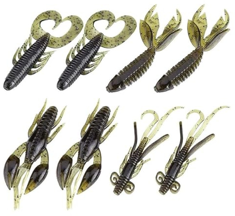 25Pcs Leurre de Pêche pour Ecrevisses, Leurre de Pêche Souple Appât Silicone pour Homard Appât pour Ecrevisses et Crevettes Leurre Artificiel Swimbait Leurre Souple (Vert)