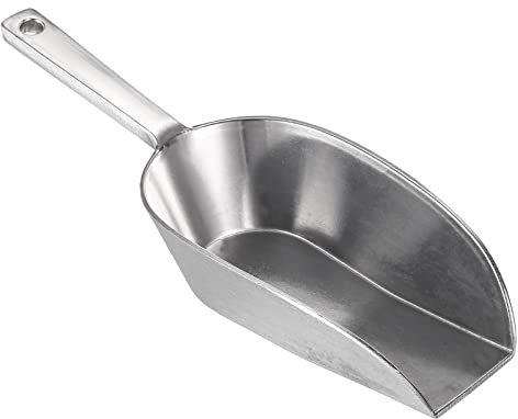 PATIKIL Ice Scoops, Aluminum 7.09 Small Ice Maker Flour Cereal Sugar Utility Shovel for Kitchen Bar Party, Silver Tone