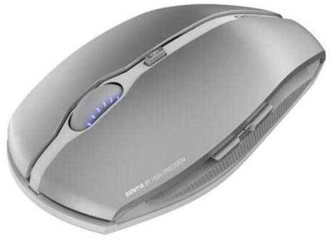 CHERRY GENTIX BT, Wireless Bluetooth Mouse, Multi-Device Function for up to 3 Devices, Switchable Resolution (1000/2000 dpi), Battery-Operated, Frosted Silver