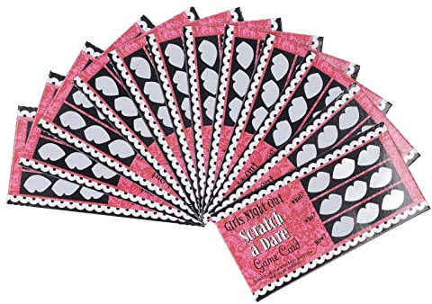 Fabater Bachelorette Party Dare Cards Spiele, 12 lustige und freche Rubbelkarten, für Mädchen, Damen, Abende, Bachelorette Party Supplies & Dekorationen