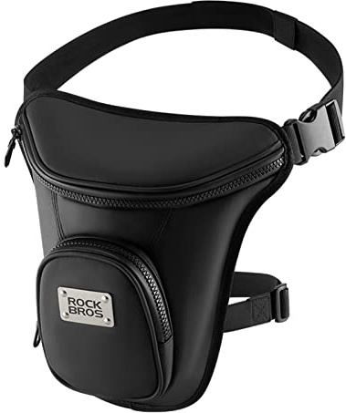 ROCKBROS Beintasche Motorrad Hüfttasche Wasserdicht mit Abnehmbare Gurte | Oberschenkeltasche für Herren Damen, Gürteltasche für Wandern, Radfahren, Motorrad, Sport, Arbeit, Klettern