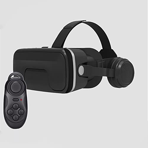 Auriculares de Realidad Virtual, VR Gafas Movil, 3D Juegos VR Headset Glasses con Mando para Juegos Videos para 14 13 12 11 Pro MAX, VR Gafas para Android S23 S22 S21 S20 Teléfonos 4.5-6.3in