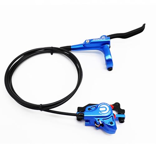 Meteorolite MTB Hydraulic Disc Brakes Set, Aluminum Alloy Hydraulic Brakes for Mountain Bike Left Front 1000mm Right Rear 1700mm Hydraulic Bicycle Brakes with is/PM Adapter Fit 160/180mm Rotor