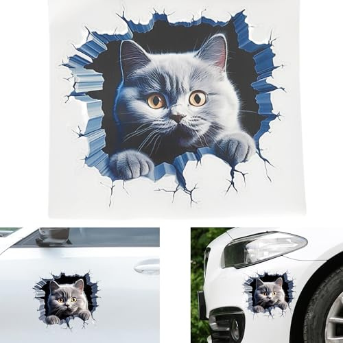syiyunran Aufklebe Autoaufkleber Funny Cartoon - 1 Stück Katze Aufkleber Auto Vinyl Sticker für Badezimmer Wohnzimmer fürs und Motorrad Einzeilig Nach Wunsch Sie Eignen Sich Hervorragend