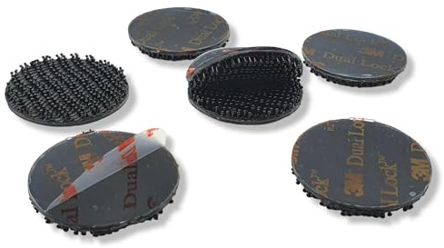 40mm Durchmesser (18 Stück) | 3M Dual Lock SJ 3550 Pads – Schwarz – Extra Starker Pilzkopfverschluss – Selbstklebend – Wiederlösbare Befestigung