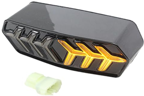 Feux de freinage LED - Feux de frein de remorque avec câblage | Feu arrière séquentiel avec flux d'arêtes de poisson intégré | Feu de frein de moto antichoc pour une meilleure visibilité