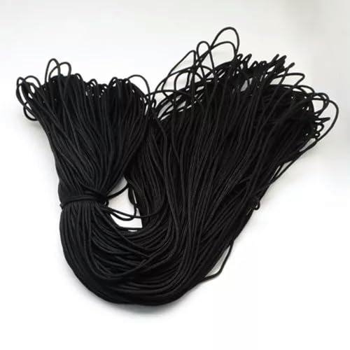 100m Polyester Spandex Schnur Seile Spandex Faden für Kletterseil 2mm-Schwarz