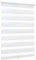 Sekey Doppelrollo Klemmfix ohne Bohren Doppelrollo Duo Rollo Schnurlos Rollo Faltrollo 90x100cm, Weiß