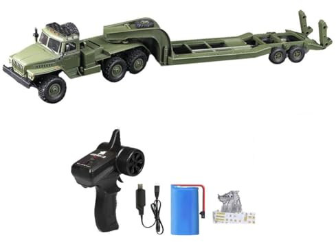 QIYHBVR RC-Autos, RC-Trucks, Militär-Offroad-Crawler, Maßstab 1:16, 6WD, 2,4 GHz, Ferngesteuerte Trucks, Armeeautos, Spielzeug, 41,3 Zoll, Großes RC-Sattelschlepper-Spielzeug Für Jungen