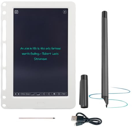 ASHATA Set di Board di Penna e Scrittura Digitale, Sincronizzazione in Tempo Reale per la Digitalizzazione, Traduzione del Linguaggio Tablet di AI Smart Disegni Riutilizzabili BT5.0 con App, per le