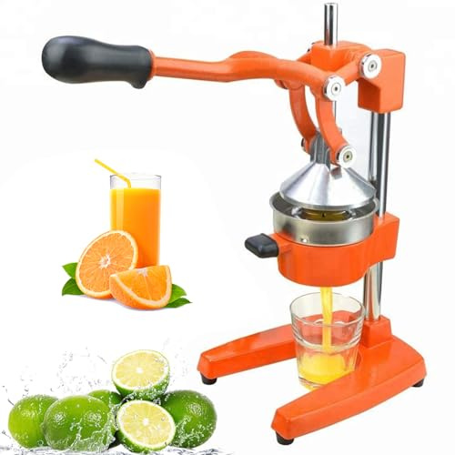 Exprimidor manual de cítricos resistente, exprimidor profesional de hierro fundido, extraíble y fácil de limpiar para naranja fresca, limón, lima, granada