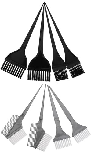 HONITANO 8 Stück Haarfärbepinsel aus PC für Präzises Auftragen von Haarfarbe und Highlights als Salonzubehör für Professionelle Haarpflege