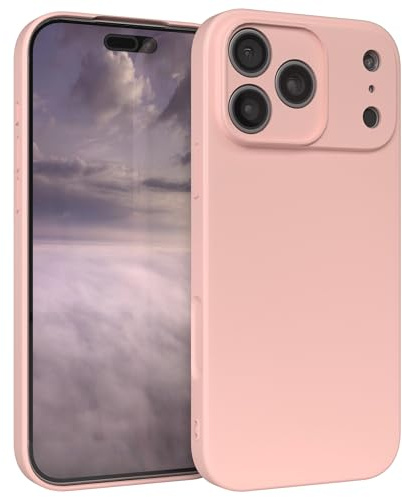 EAZY CASE - Silikonfodral för iPhone 17 Pro Max Silikonfodral Mjukt stötsäkert mobilskal iPhone 17 Pro Max Skyddsfodral med kameraskydd Tunt Premium skyddsfodral TPU Telefonstötfångare i Rosa